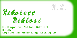 nikolett miklosi business card